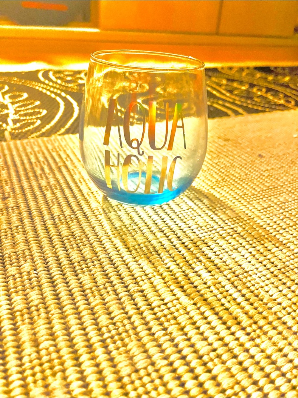 Aqua Holic Funny Wine Glass 20oz